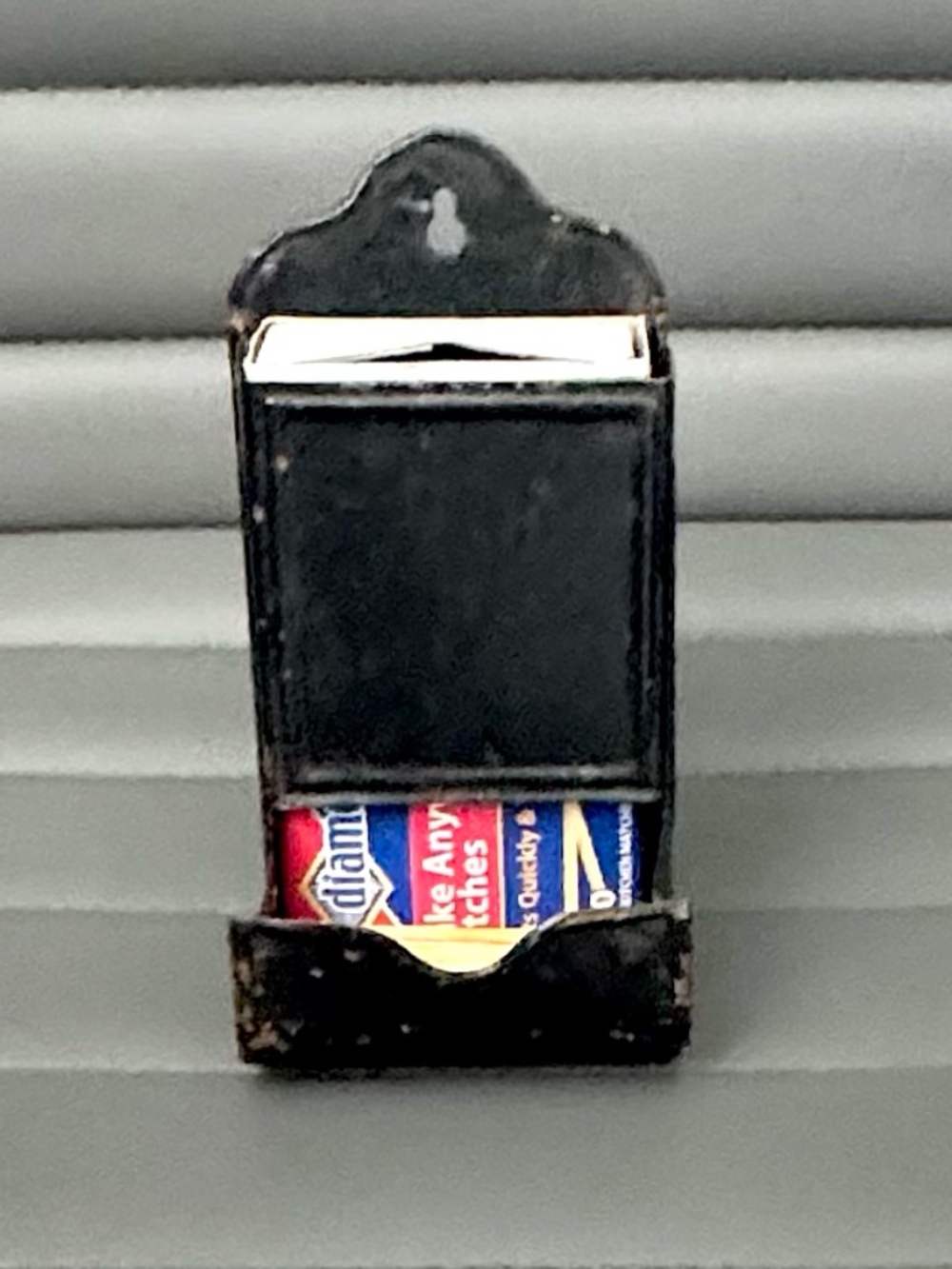 Vintage Farmhouse Style Matchbox Holder by P.N. CO.  FULTON, ILL. U.S.A.